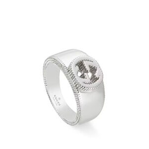 NIB Gucci interlocking G ring in silver Size 11